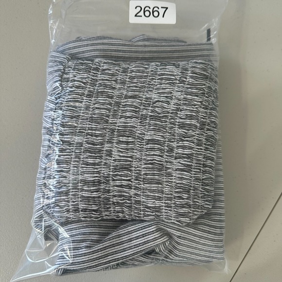 Everlane Gauze Smocked Dress Size XL Stripe Organic Cotton Sundress - Picture 11 of 11